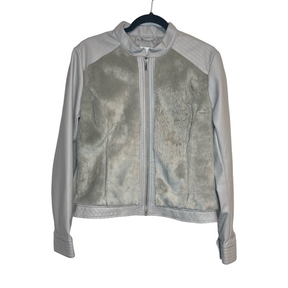 New York & Company Faux Leather & Fur-Large - Picture 1 of 7